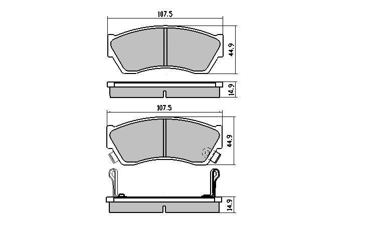 RDA GP Max Brake Pad Set Front RDB1155