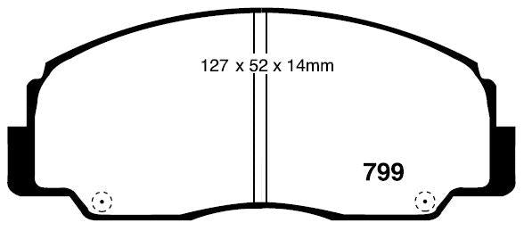 RDA GP Max Brake Pad Set Front RDB1212