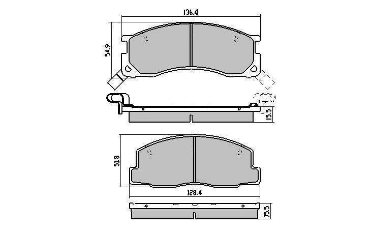 RDA GP Max Brake Pad Set Front RDB1215
