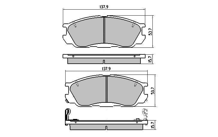 RDA GP Max Brake Pad Set Front RDB1221