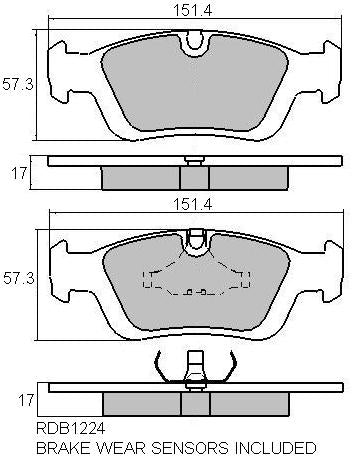RDA GP Max Brake Pad Set Front RDB1224