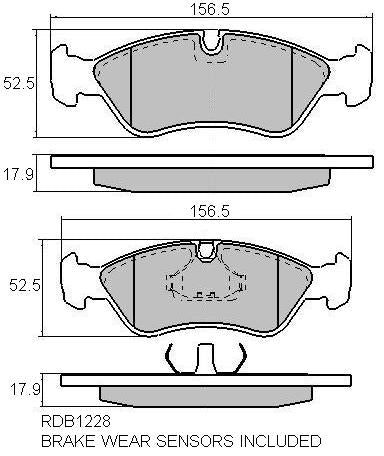 RDA GP Max Brake Pad Set Front RDB1228
