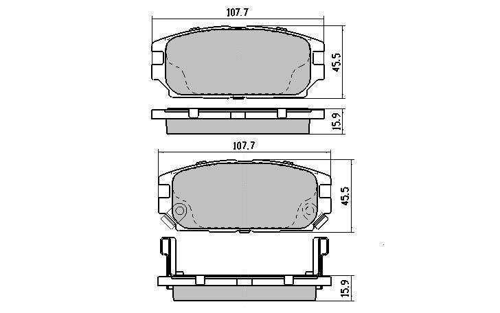 RDA GP Max Brake Pad Set Rear RDB1238