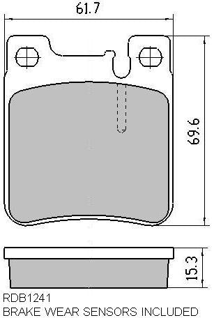RDA GP Max Brake Pad Set Rear RDB1241