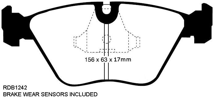 RDA GP Max Brake Pad Set Front RDB1242