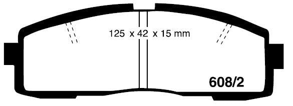 RDA GP Max Brake Pad Set Rear RDB413