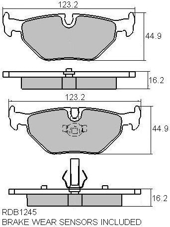 RDA GP Max Brake Pad Set Rear RDB1245