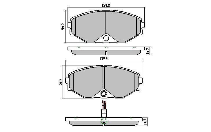 RDA GP Max Brake Pad Set Front RDB1250