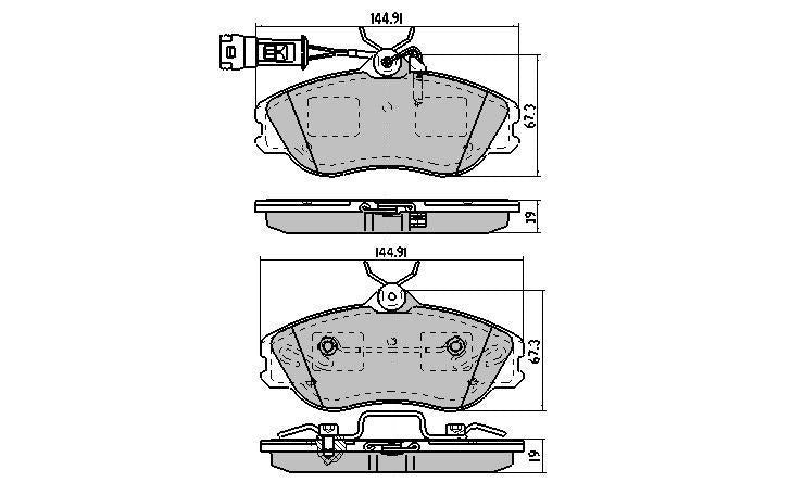RDA GP Max Brake Pad Set Front RDB1253