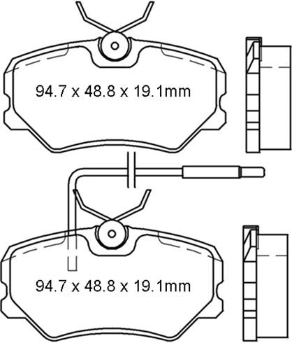RDA GP Max Brake Pad Set Front RDB1258