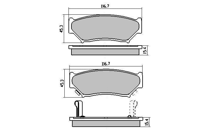 RDA GP Max Brake Pad Set Front RDB1266