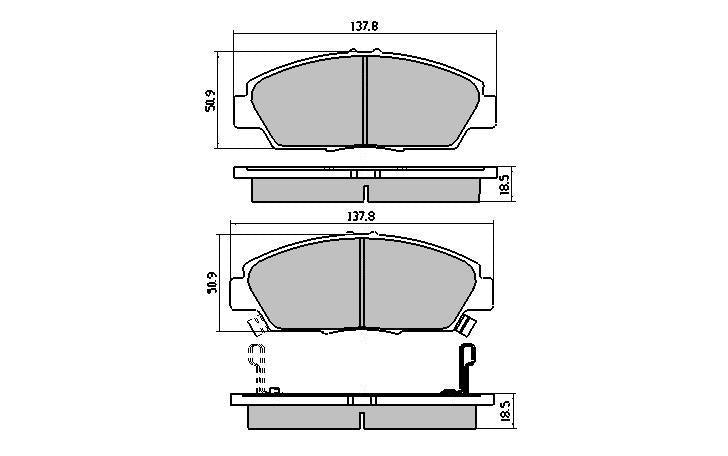 RDA GP Max Brake Pad Set Front RDB1268