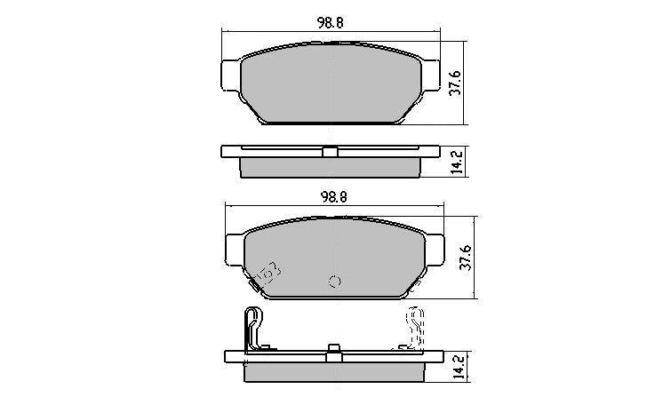 RDA GP Max Brake Pad Set Rear RDB1278
