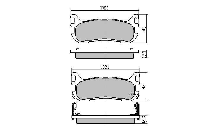 RDA GP Max Brake Pad Set Rear RDB1283