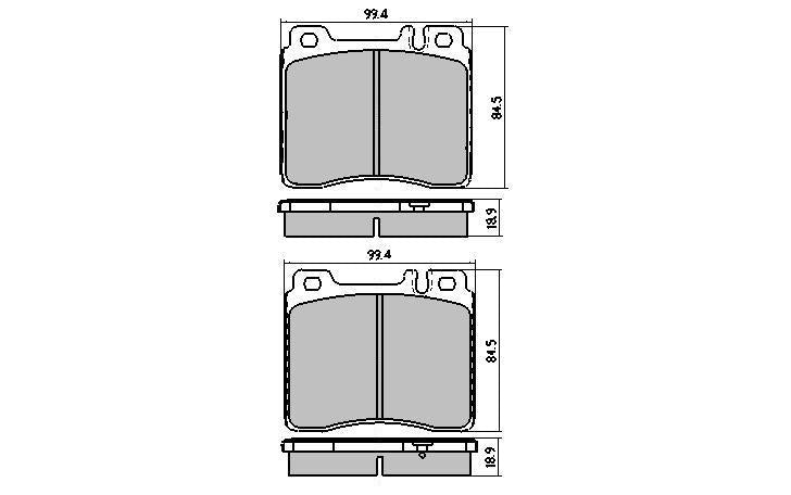 RDA GP Max Brake Pad Set Front RDB1284