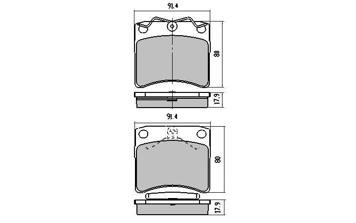 RDA GP Max Brake Pad Set Front RDB1290