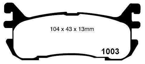 RDA GP Max Brake Pad Set Rear RDB1291