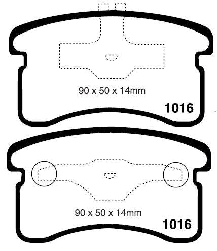 RDA GP Max Brake Pad Set Front RDB1303