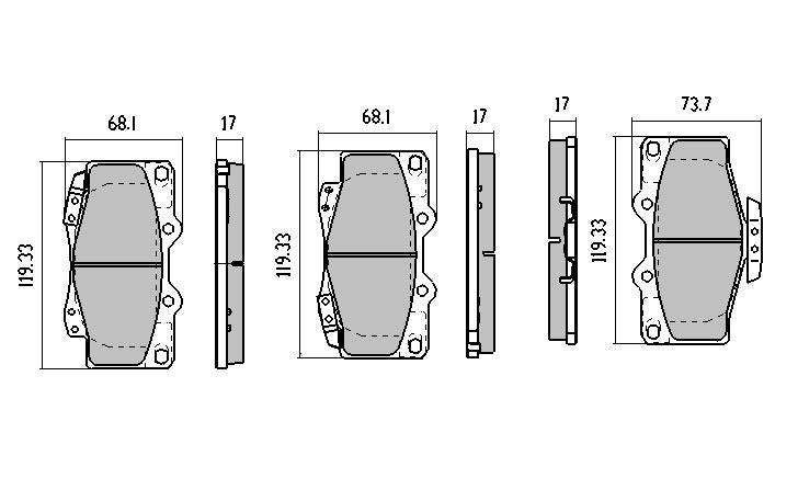 RDA GP Max Brake Pad Set Front RDB1323SM