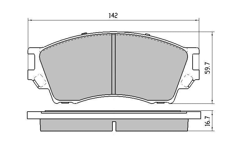RDA GP Max Brake Pad Set Front RDB1326