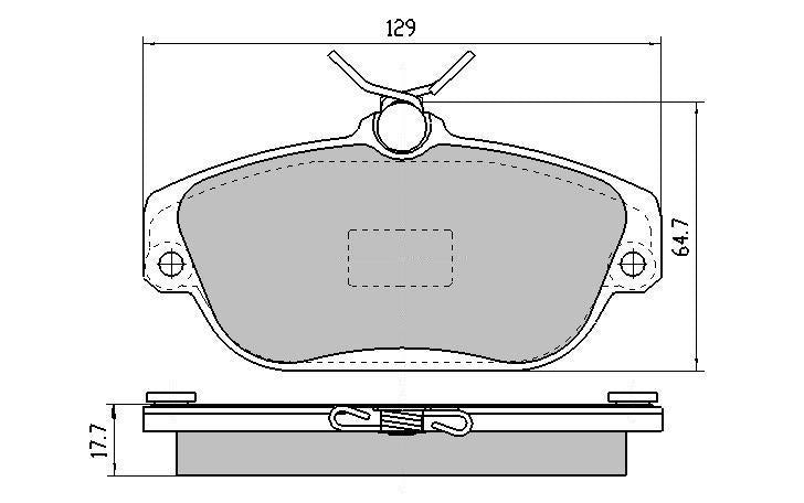 RDA GP Max Brake Pad Set Front RDB1329