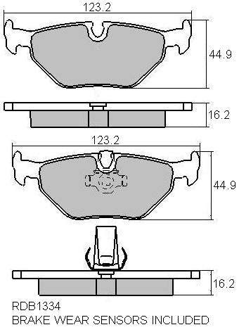 RDA GP Max Brake Pad Set Rear RDB1334