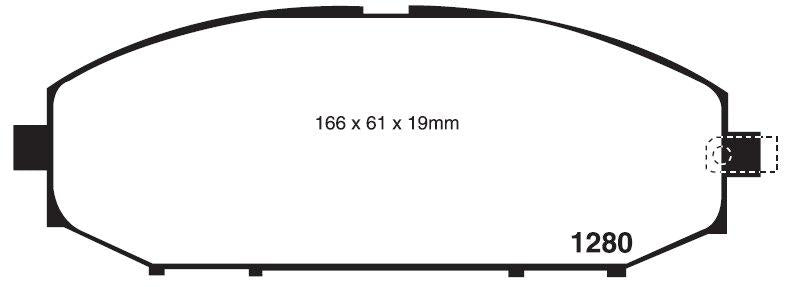RDA GP Max Brake Pad Set Front RDB1361