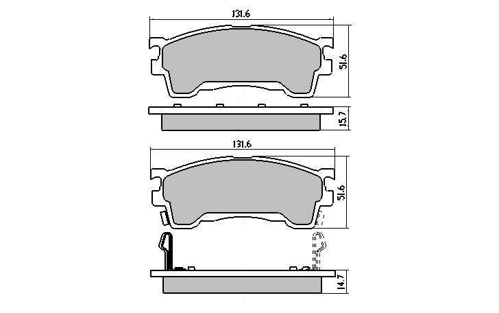 RDA GP Max Brake Pad Set Front RDB1362