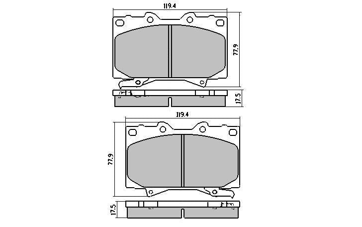 RDA GP Max Brake Pad Set Front RDB1365SM