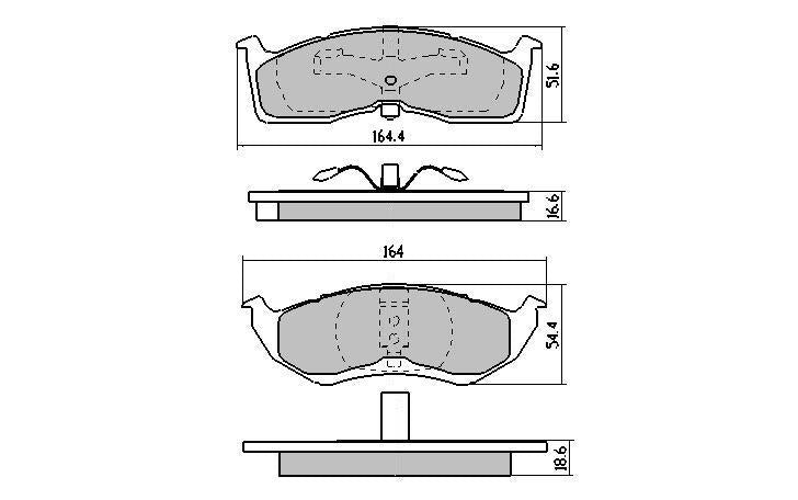 RDA GP Max Brake Pad Set Front RDB1374