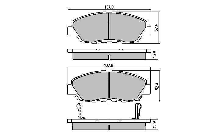 RDA GP Max Brake Pad Set Front RDB1391