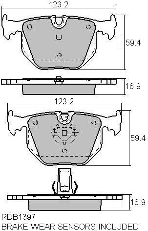RDA GP Max Brake Pad Set Rear RDB1397