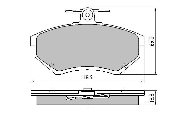 RDA GP Max Brake Pad Set Front RDB1400