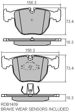 RDA Phantom Ceramic Brake Pad Set Front RDC1409