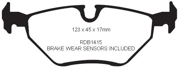 RDA GP Max Brake Pad Set Rear RDB1415