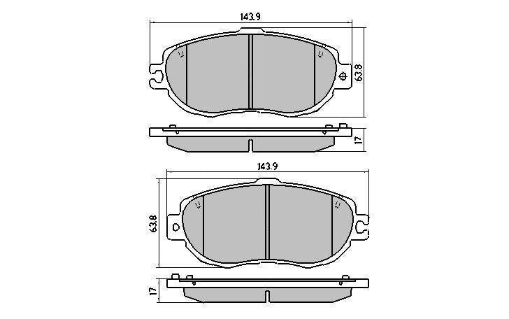 RDA GP Max Brake Pad Set Front RDB1419