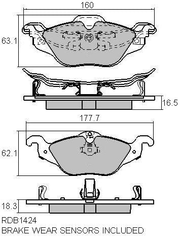 RDA Phantom Ceramic Brake Pad Set Front RDC1424