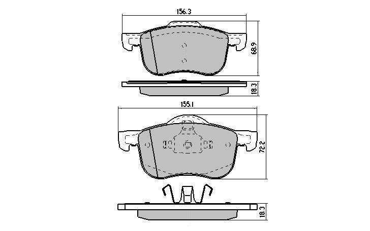 RDA GP Max Brake Pad Set Front RDB1445