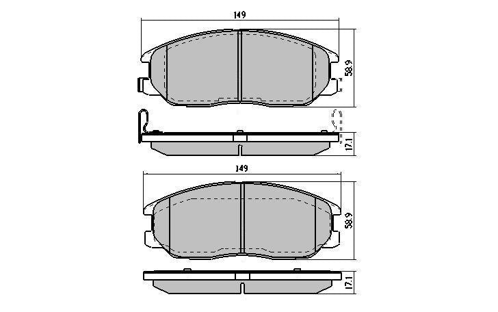 RDA GP Max Brake Pad Set Front RDB1745