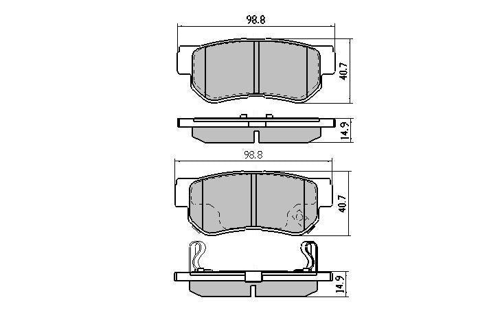 RDA GP Max Brake Pad Set Rear RDB1451