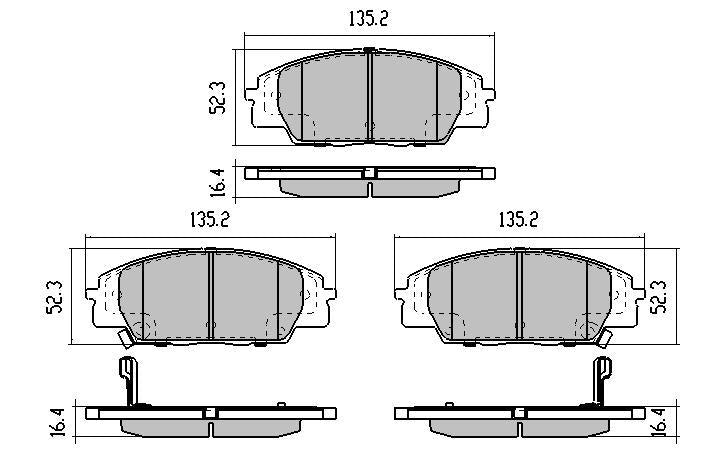 RDA GP Max Brake Pad Set Front RDB1452
