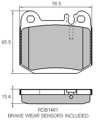 RDA GP Max Brake Pad Set Rear RDB1461