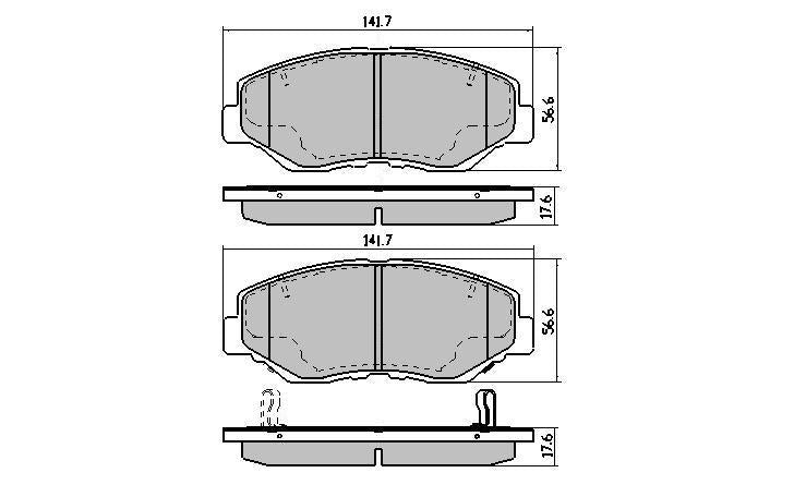 RDA GP Max Brake Pad Set Front RDB1481