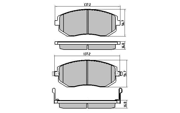 RDA GP Max Brake Pad Set Front RDB1491