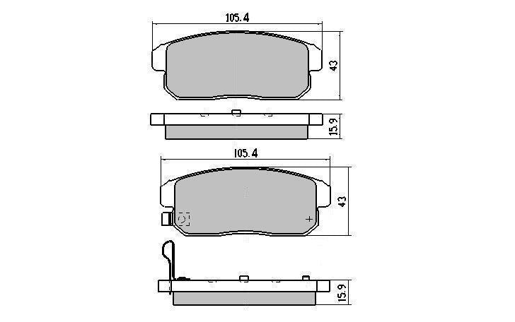RDA GP Max Brake Pad Set Rear RDB1493