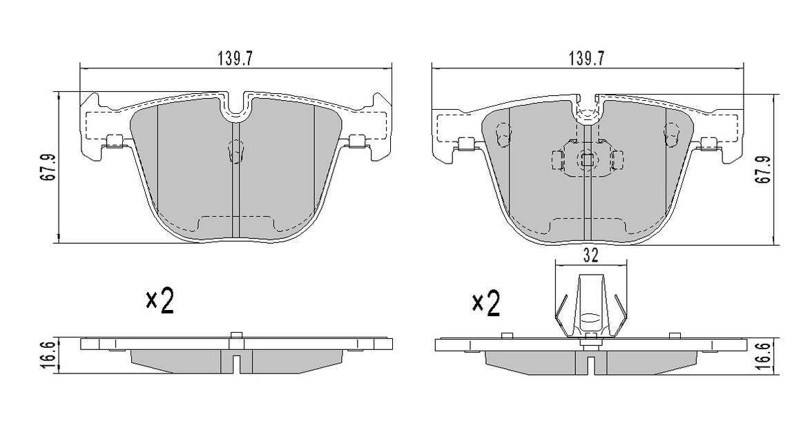 RDA Phantom Ceramic Brake Pad Set Rear RDC1499