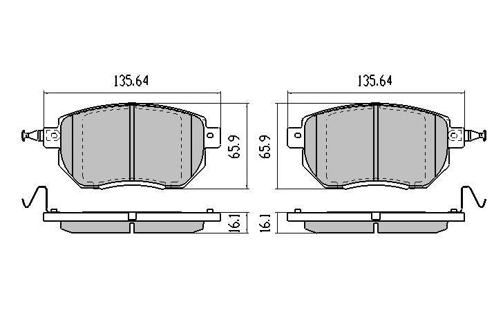 RDA GP Max Brake Pad Set Front RDB1516