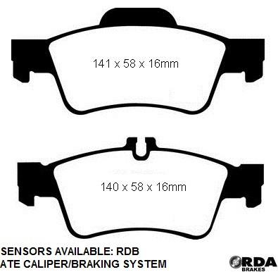 RDA GP Max Brake Pad Set Rear RDB1657