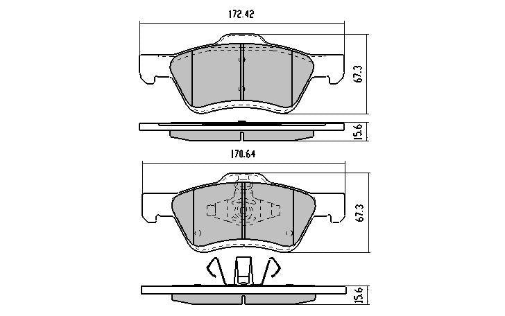 RDA GP Max Brake Pad Set Front RDB1938