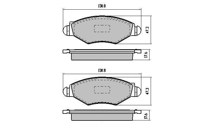 RDA GP Max Brake Pad Set Front RDB1943